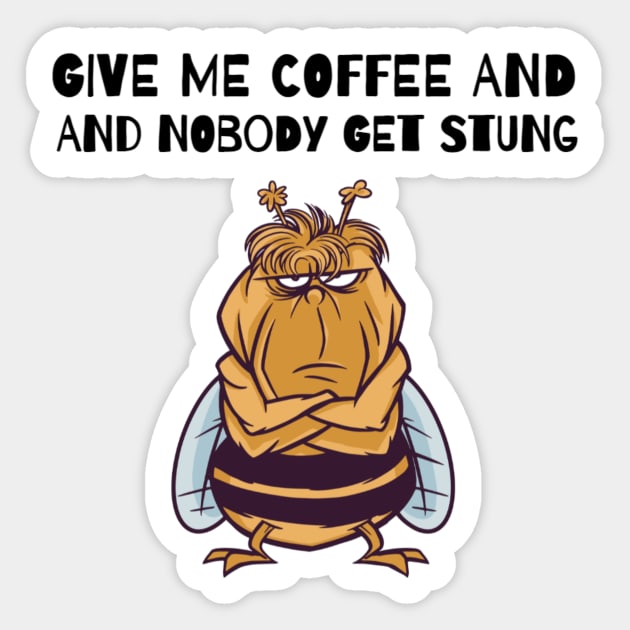 Funny Beekeeper Coffee Lover Sticker by gillys